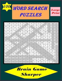 Front cover_Word Search Puzzle 100 Large-Print Brain game sharper