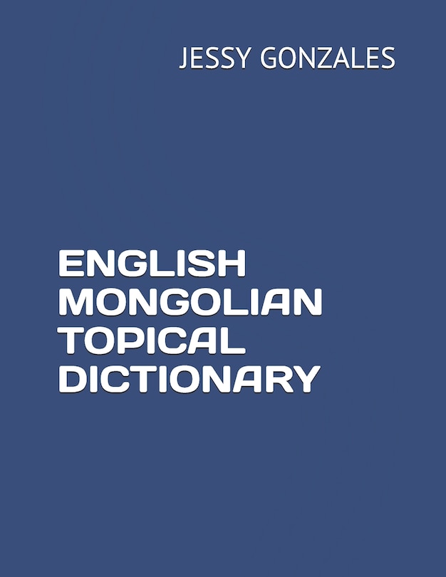 Couverture_English Mongolian Topical Dictionary