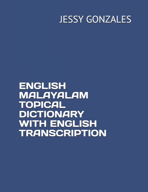 Front cover_English Malayalam Topical Dictionary with English Transcription