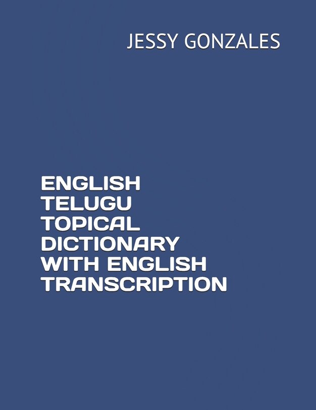 Couverture_English Telugu Topical Dictionary with English Transcription