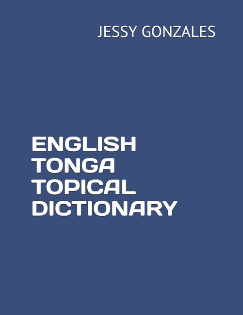 Front cover_English Tonga Topical Dictionary