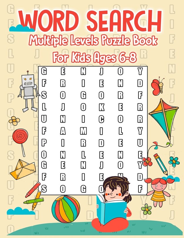 Word Search Multiple Levels Puzzle Book For Kids Ages 68 Difficult