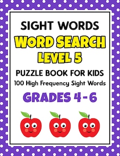 Front cover_SIGHT WORDS Word Search Puzzle Book For Kids - LEVEL 5