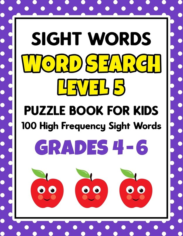 Front cover_SIGHT WORDS Word Search Puzzle Book For Kids - LEVEL 5