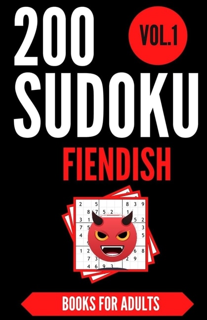 Front cover_Sudoku Books For Adults FIENDISH - Vol.1