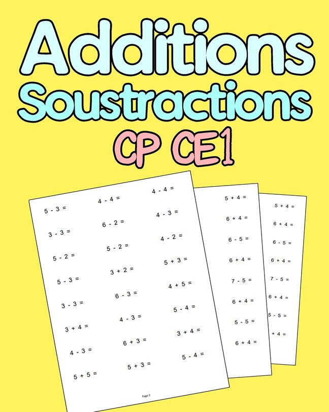 Front cover_Additions Soustractions CP CE1