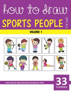 Front cover_How to Draw Sports People for Kids - Volume 1