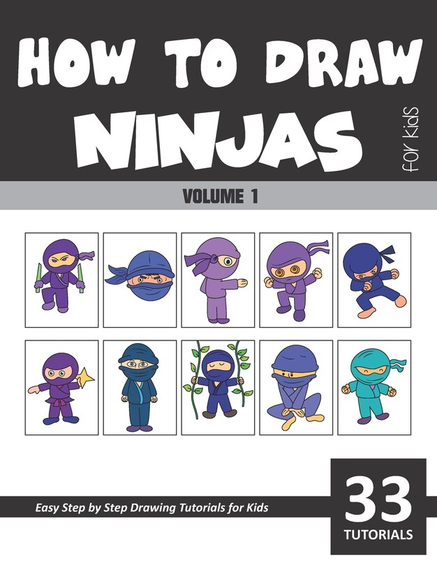 Front cover_How to Draw Ninjas for Kids - Volume 1