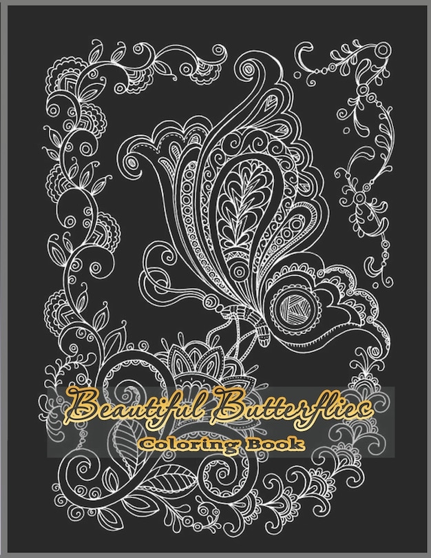 Front cover_Beautiful Butterfly Coloring Book