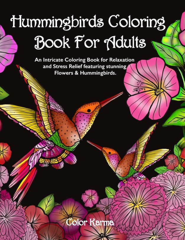 Front cover_Hummingbirds Coloring Book For Adults