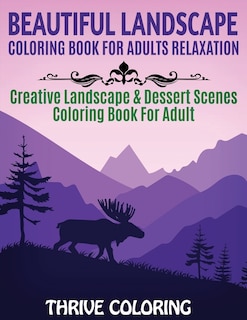Front cover_Beautiful Landscape Coloring Book For Adults Relaxation