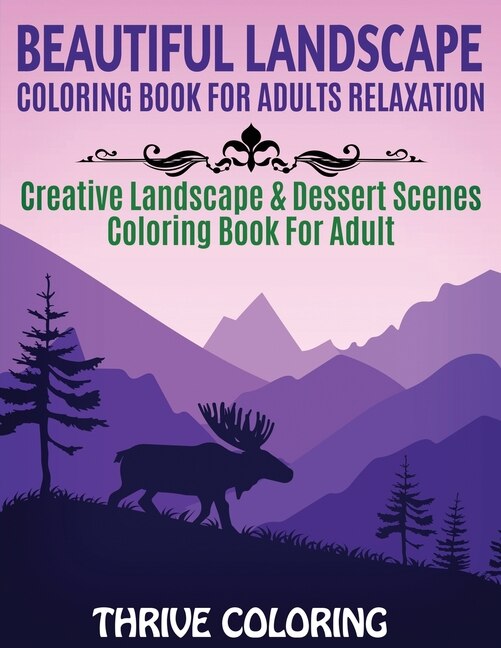 Front cover_Beautiful Landscape Coloring Book For Adults Relaxation