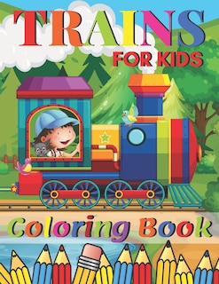 Front cover_Trains Coloring Book