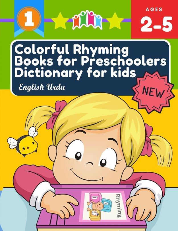 Front cover_Colorful Rhyming Books for Preschoolers Dictionary for kids English Urdu