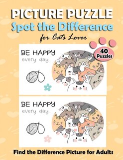 Front cover_Picture Puzzle Spot the Difference for Cats Lover