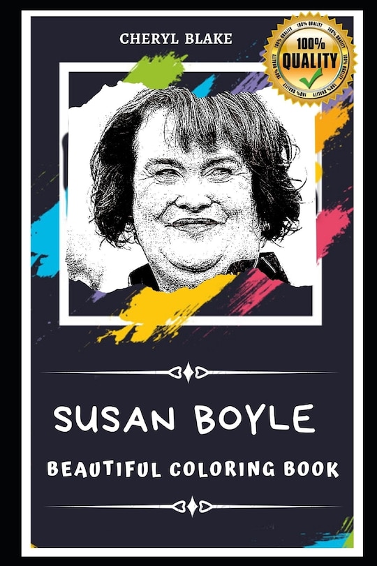 Front cover_Susan Boyle Beautiful Coloring Book
