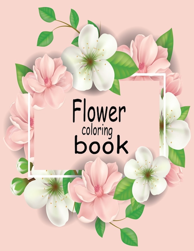 Front cover_Flower coloring book