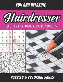 Front cover_Hairdresser Activity Book For Adults