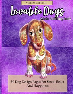 Front cover_Lovable Dogs Adult Coloring Book