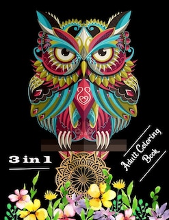 Front cover_3 in 1 adult coloring book