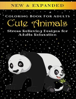 Front cover_Cute Animals - Adult Coloring Book