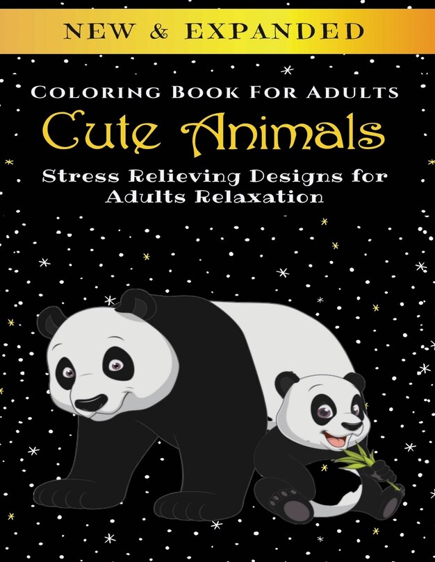 Front cover_Cute Animals - Adult Coloring Book
