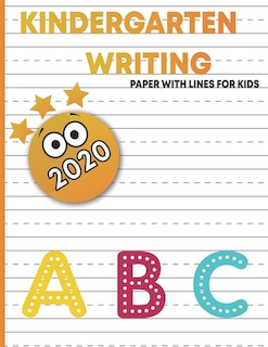Front cover_kindergart writing paper with lines for kids