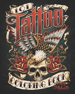Front cover_101 Tattoo Design Coloring Book for Adults