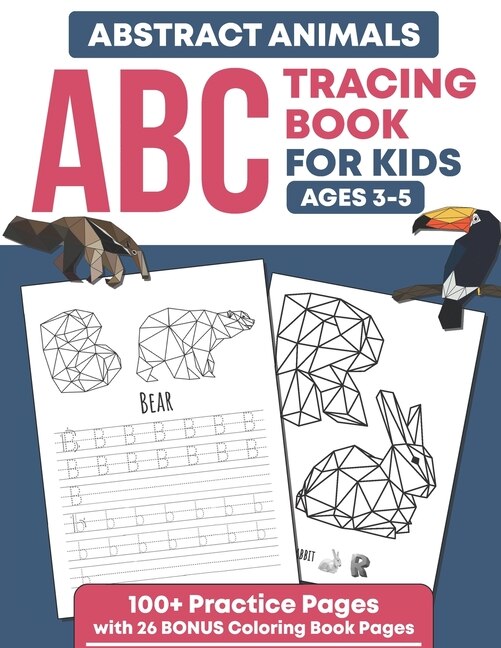 Couverture_Abstract Animals ABC Tracing Book For Kids Ages 3-5