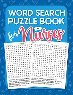 Front cover_Word Search Puzzle Book For Nurses