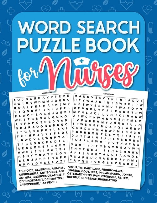 Front cover_Word Search Puzzle Book For Nurses
