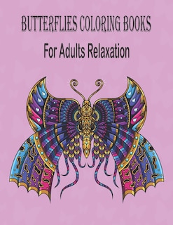Front cover_Butterflies Coloring Books For Adults Relaxation