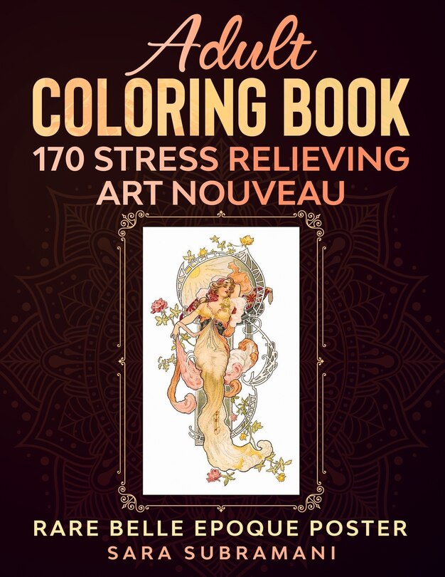 Couverture_Adult Coloring Book 170 Stress Relieving Art Nouveau