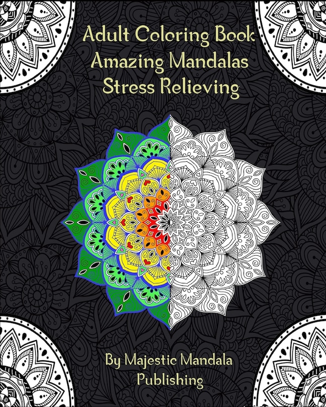 Couverture_Adult Coloring Book Amazing Mandalas Stress Relieving
