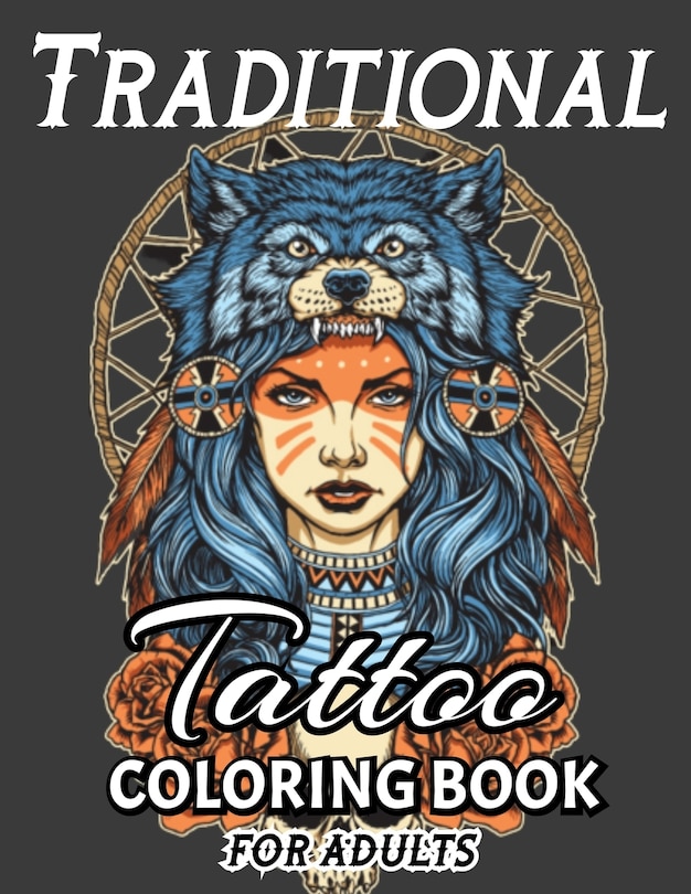 Front cover_Traditional Tattoo Coloring Book