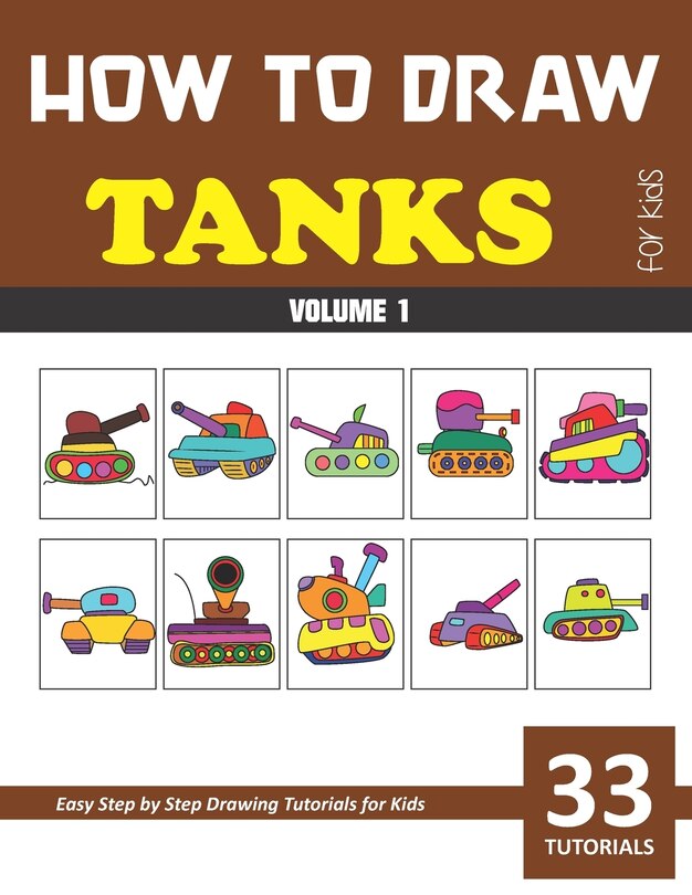 Front cover_How to Draw Tanks for Kids - Volume 1