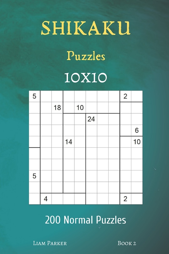 Front cover_Shikaku Puzzles - 200 Normal Puzzles 10x10 Book 2