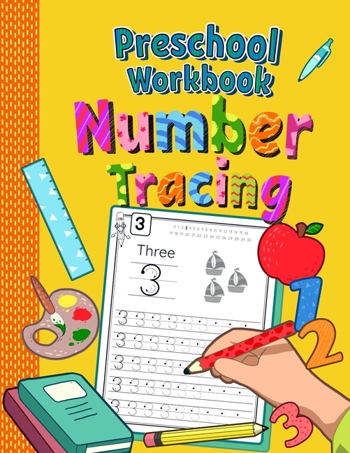 Front cover_Preschool Workbook Number Tracing