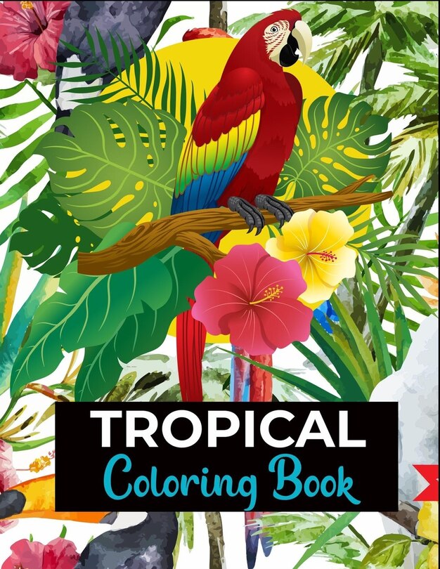 Front cover_Tropical coloring book