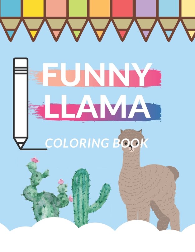 Front cover_Funny Llama Coloring Book