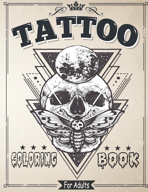 Front cover_Tattoo Coloring Book for Adults