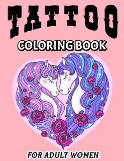 Couverture_tattoo coloring book for adults women