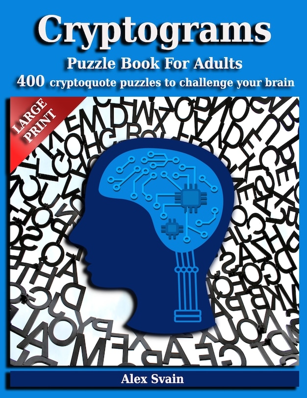 Front cover_Cryptograms Puzzle Book for Adults