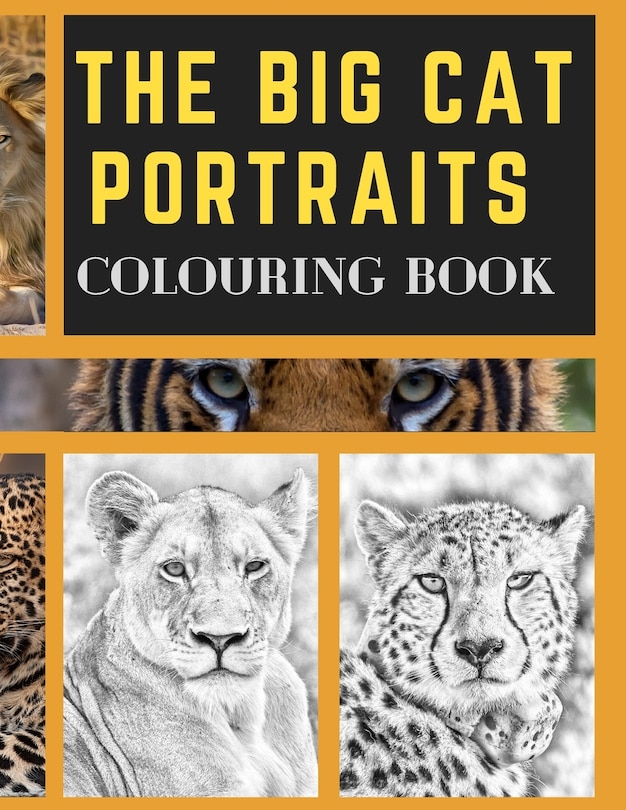 Couverture_The Big Cat Portraits Colouring Book