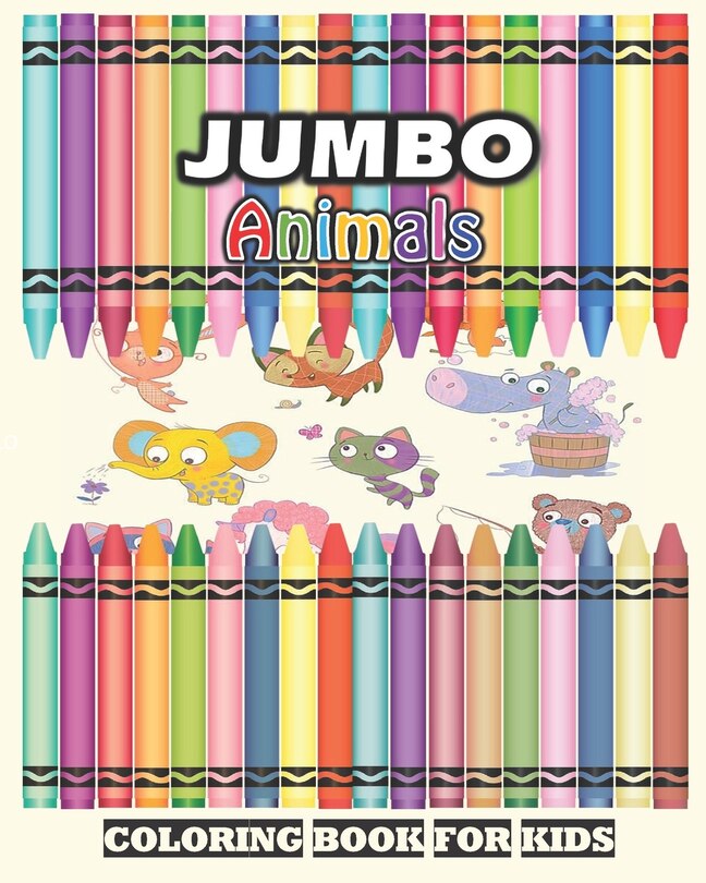 Front cover_Jumbo Animals Coloring Book For Kids