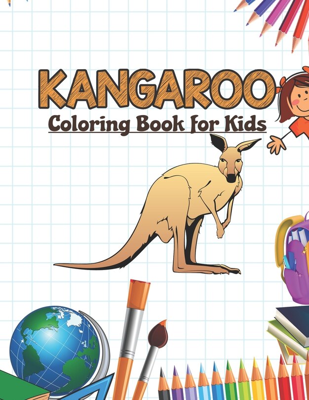 Front cover_Kangaroo Coloring Book for Kids