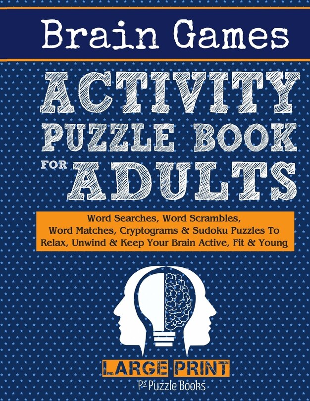 Front cover_Brain Games Activity Puzzle Book For Adults