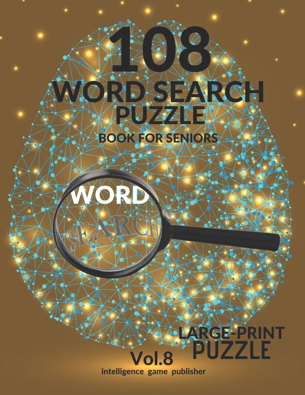 Front cover_108 Word Search Puzzle Book For Seniors Vol.8