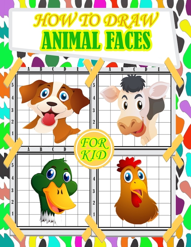 Front cover_how to draw animal faces for kids