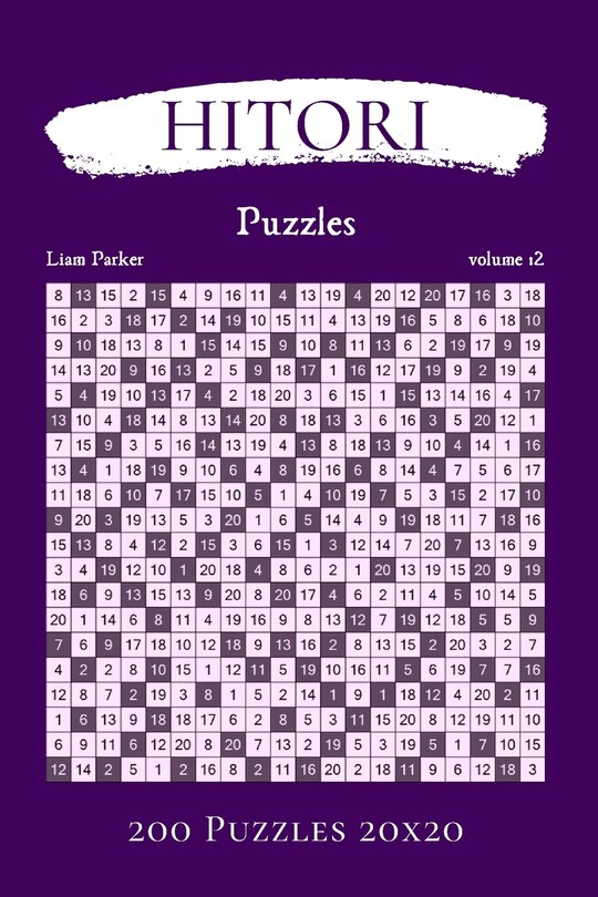 Front cover_Hitori Puzzles - 200 Puzzles 20x20 vol.12